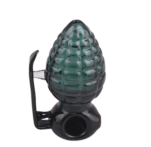 pipe en verre verte grenade