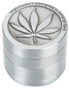 grinder métal feuille cannabis argent