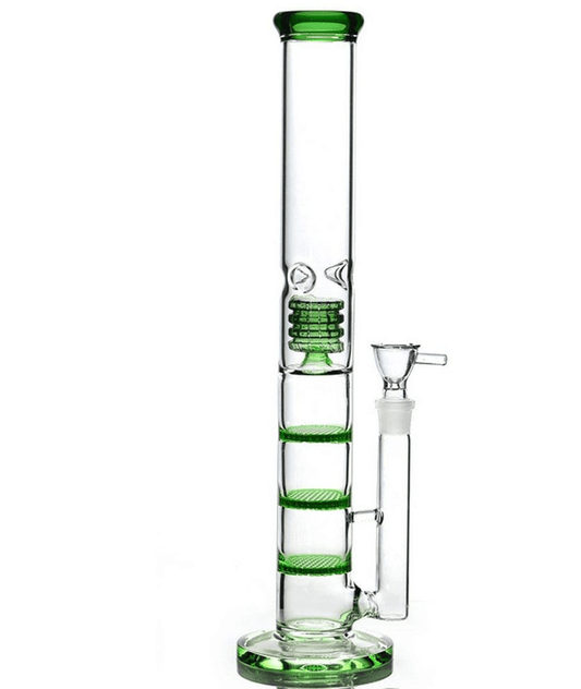 BANG EN VERRE QUATRE DISQUES 42 CM - Accessoires Fumeur 420 | Professionnels de Bangs, Pipe a Eau et CBD