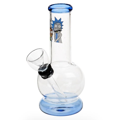 MINI BANG EN VERRE RICK ET MORTY 13CM - Accessoires Fumeur 420 | Professionnels de Bangs, Pipe a Eau et CBD