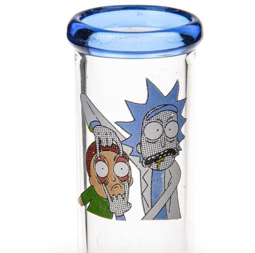 MINI BANG EN VERRE RICK ET MORTY 13CM - Accessoires Fumeur 420 | Professionnels de Bangs, Pipe a Eau et CBD