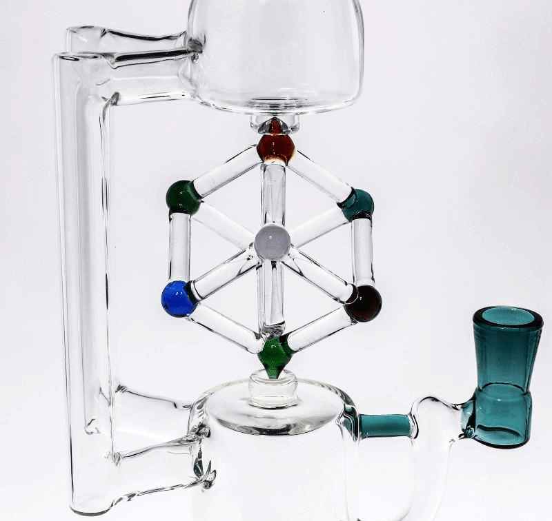 BANG EN VERRE CUBE SPINEUR 35 CM - Accessoires Fumeur 420 | Professionnels de Bangs, Pipe a Eau et CBD