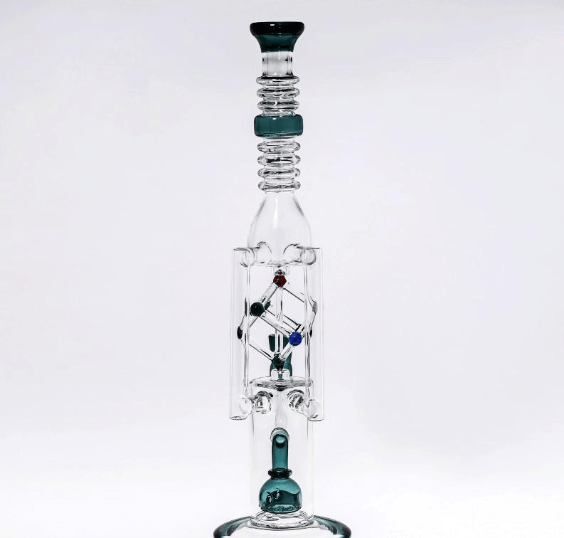 BANG EN VERRE CUBE SPINEUR 35 CM - Accessoires Fumeur 420 | Professionnels de Bangs, Pipe a Eau et CBD