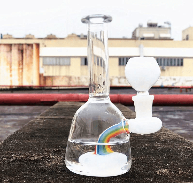 BANG EN VERRE ARC EN CIEL 15 CM - Accessoires Fumeur 420 | Professionnels de Bangs, Pipe a Eau et CBD