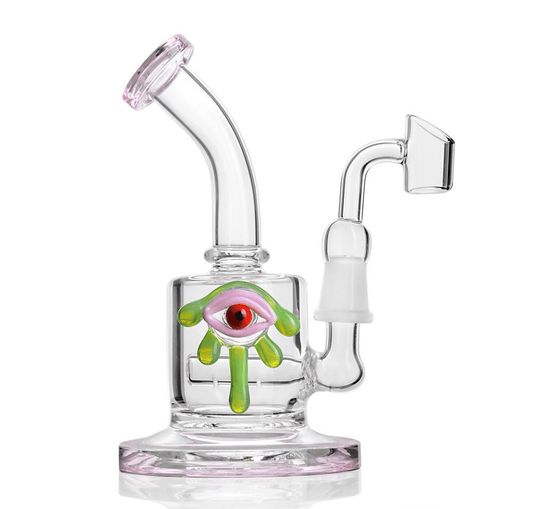 RIG EN VERRE ŒIL TROUBLE 17 CM - Accessoires Fumeur 420 | Professionnels de Bangs, Pipe a Eau et CBD