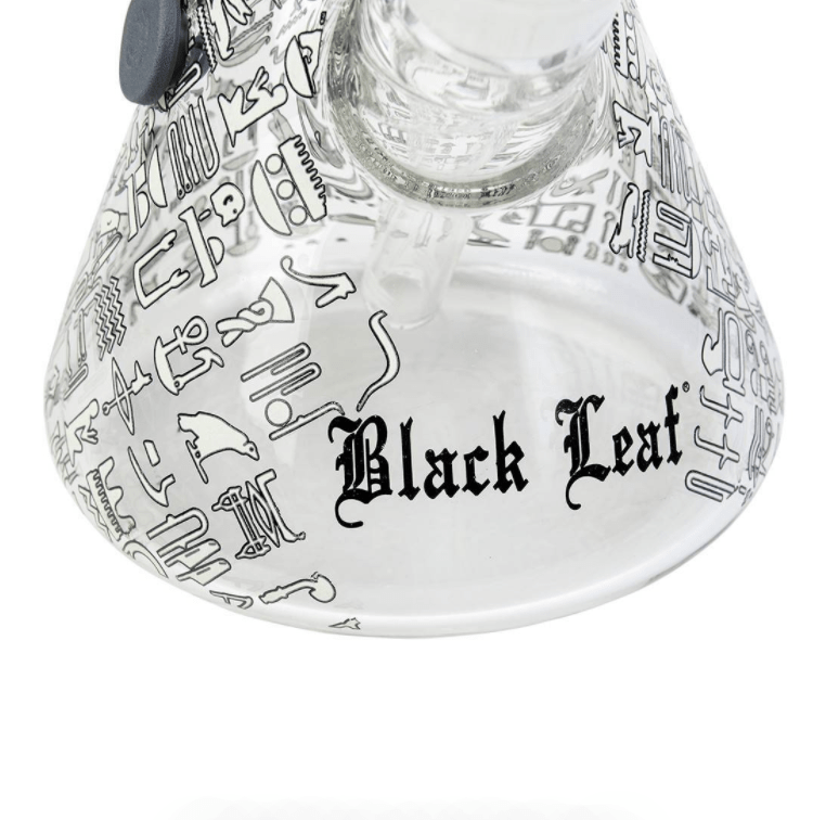 BANG EN VERRE BLACK LEAF HIEROGLYPHS 35CM