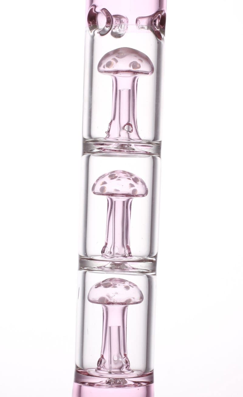 BANG EN VERRE CHAMPIGNON ROSE 48CM - Accessoires Fumeur 420 | Professionnels de Bangs, Pipe a Eau et CBD
