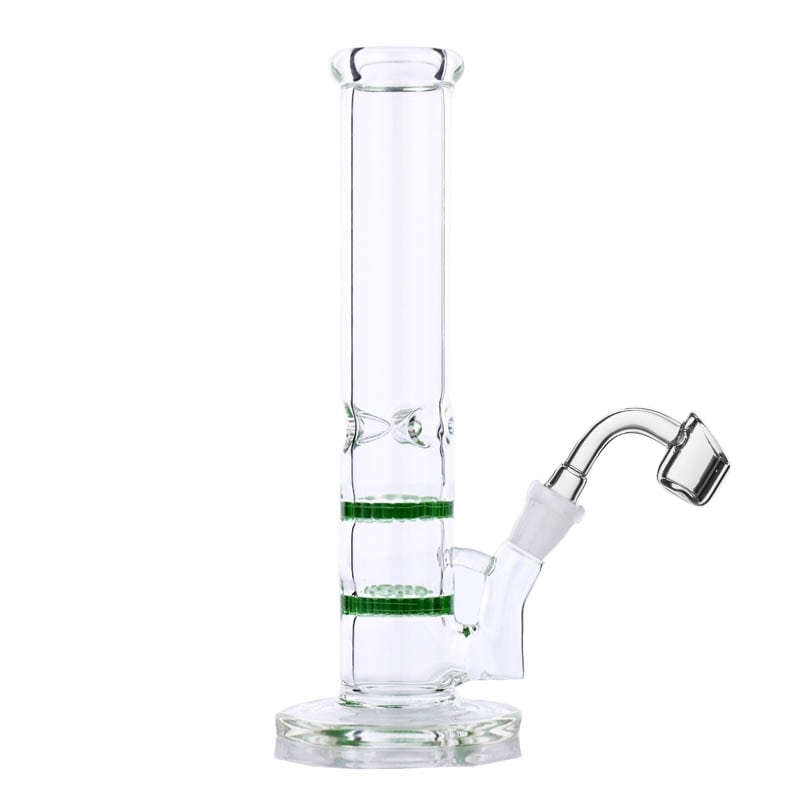 PETIT BANG EN VERRE DOUBLE PERCOLATEUR 23 CM - Accessoires Fumeur 420 | Professionnels de Bangs, Pipe a Eau et CBD