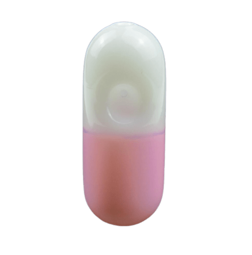 pipe verre rose pilule 