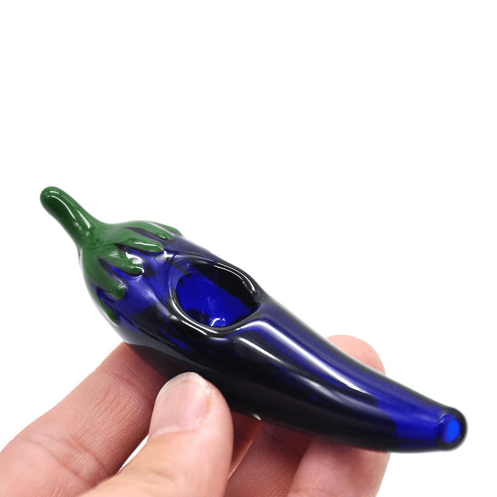 LA PIPE EN VERRE PIMENT BLEU - Accessoires Fumeur 420 | Professionnels de Bangs, Pipe a Eau et CBD