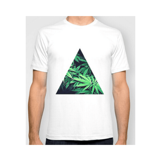 T-SHIRT TRIANGLE CANNA - Accessoires Fumeur 420 | Professionnels de Bangs, Pipe a Eau et CBD